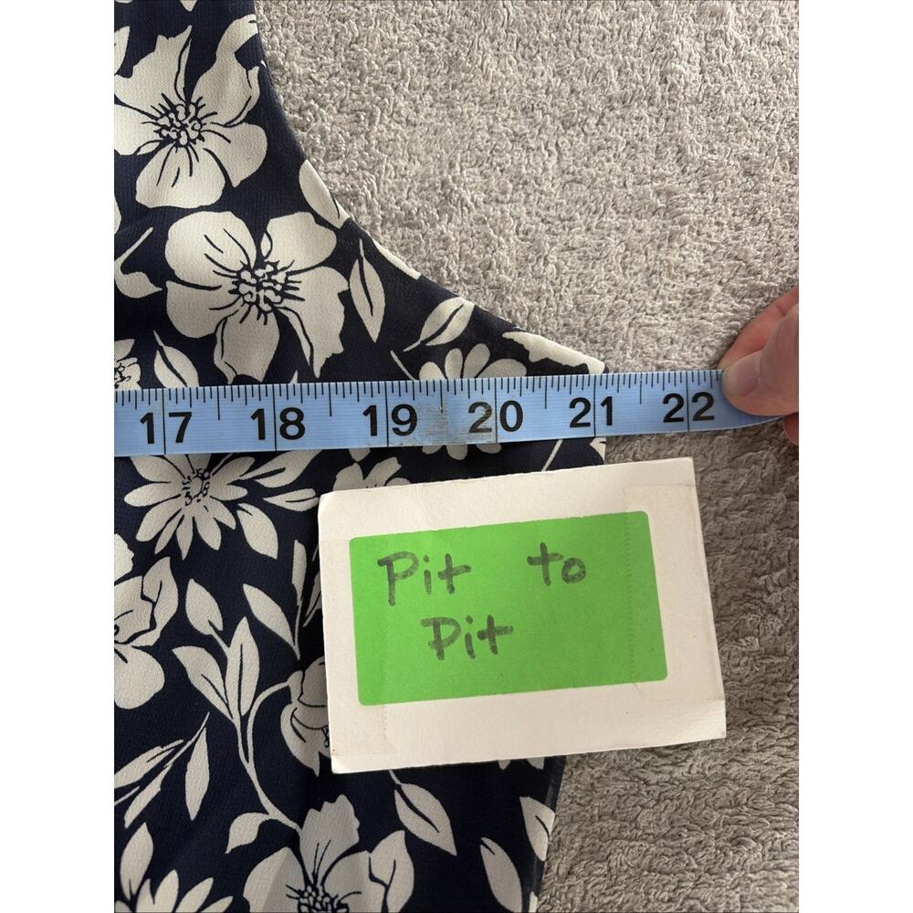 Women's Blue White Floral Sleeveless Asymmetric Maxi Dress 14 Party Summer Event - Picture 7 of 12